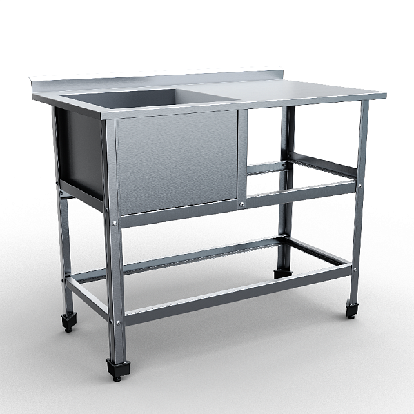 Ванна-стол, рабочая поверхность-справа 1150х600х850